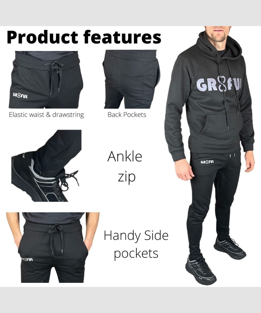 Mens ankle hot sale zip joggers